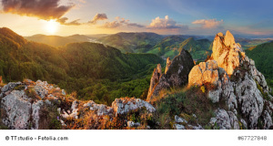 Rocky moutain at sunset - Slovakia