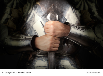 knight wearing armor and holding two-handed sword
