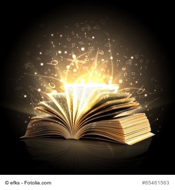 Magic book with magic lights