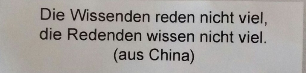 Glückskeks am Sonntag *schweigend ab*
